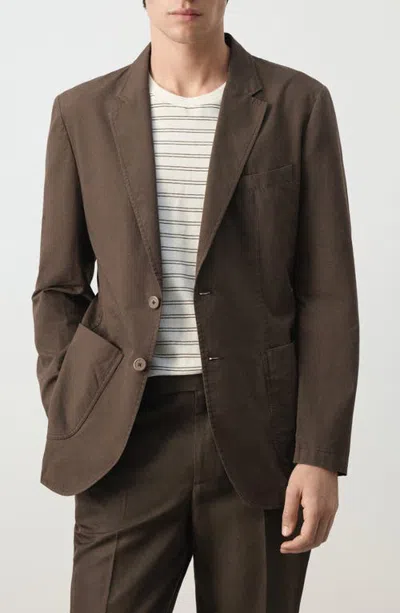 Mango Slim Fit Suit Jacket In Brown