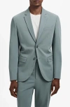 Mango Slim Fit Suit Jacket In Green
