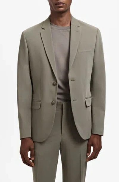 Mango Slim Fit Suit Jacket In Green