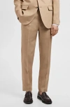 Mango Paris Slim Fit Suit Pants In Brown