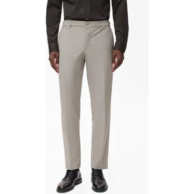 Mango Slim Fit Thermolite® Flat Front Pants In Gray