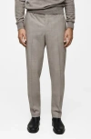 Mango Slim Fit Virgin Wool Dress Pants In Gray