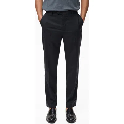 Mango Slim Fit Virgin Wool Dress Pants In Black