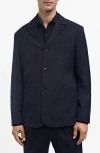 Mango Men's Virgin Wool Eu Slim-fit Suit Blazer In Dark Navy