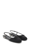 Mango Slingback Ballet Flat In Black