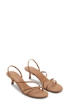 Mango Slingback Kitten Heel Sandal In Caramel