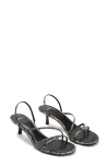 Mango Slingback Kitten Heel Sandal In Grey