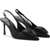 Mango Slingback Pointed Toe Pump In Black