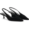 Mango Slingback Pointed Toe Pump In Black