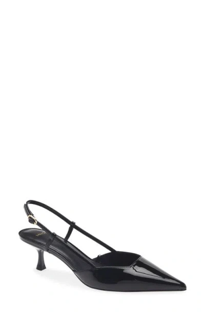 Mango Slingback Pointed Toe Pump In Black