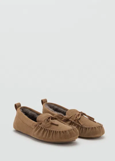 Mango Chaussons Marron - Femme - 36 -  In Neutral