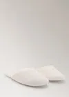 Mango Slippers Ivory White In White