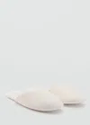 Mango Slippers Ivory White In White