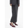 Mango Slit Pencil Maxi Skirt In Grey
