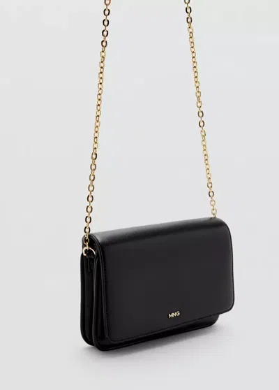 Mango Small Crossbody Bag In Black