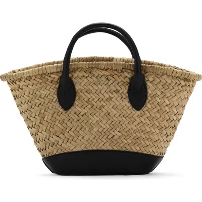 Mango Small Double Handle Natural Fiber Crossbody Bag