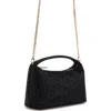 Mango Small Rhinestone Handbag In Black
