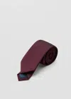 Mango Smooth Micro-structured Tie In Burgundy