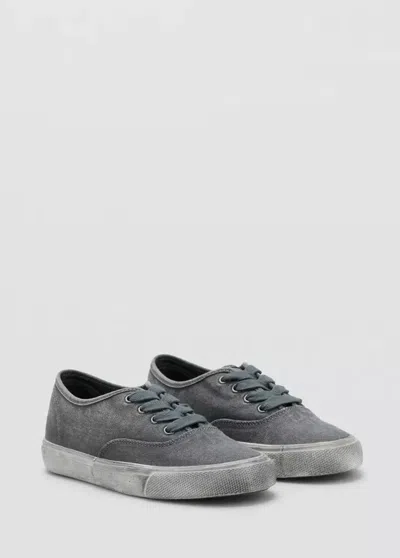 Mango Kids' Sneaker With Distressed Effect In Grey