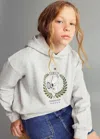 Mango Snoopy-print Sweatshirt Light Heather Grey In Gray