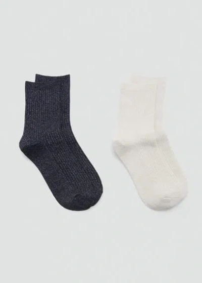 Mango Socks Dark Navy