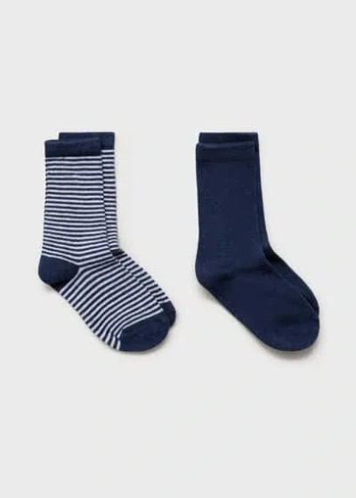Mango Kids' Socks Dark Navy