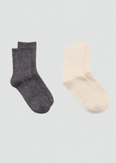 Mango Socks Ecru