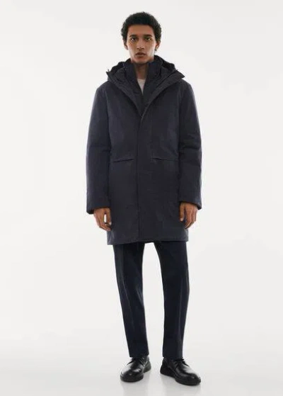 Mango Parka In Navy
