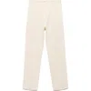 Mango Solid Cotton Pajama Pants In Neutral