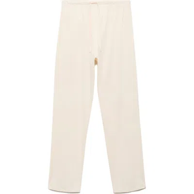 MANGO MANGO SOLID COTTON PAJAMA PANTS