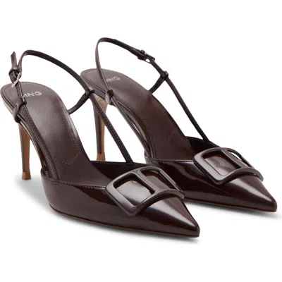 Mango Sonte Slingback Pump In Brown