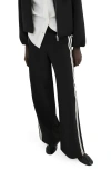 Mango Sophie Stripe Pants In Black