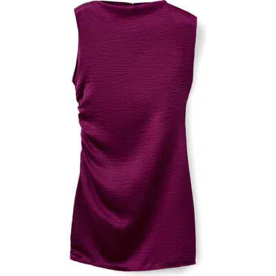 Mango Sori Metallic Draped Minidress In Purple