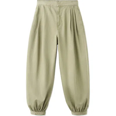 Mango Souffle Balloon Jeans In Green