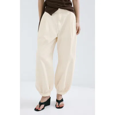 Mango Mid-rise Baggy Jeans In Neutral