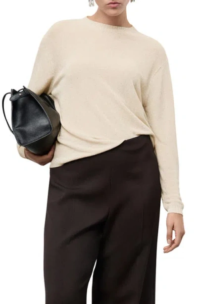 Mango Sparkle Finely Knit Sweater In Neutral