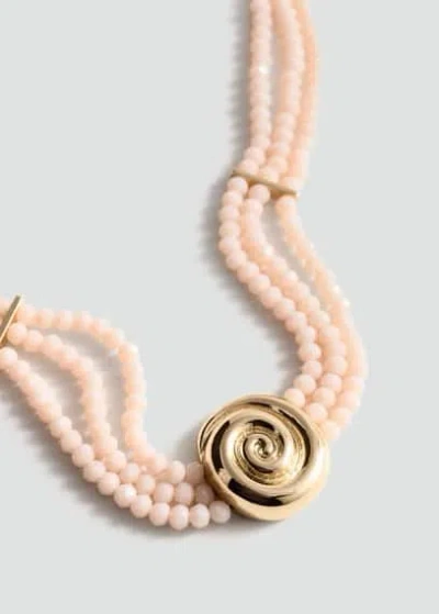 Mango Spiral Bead Necklace Gold