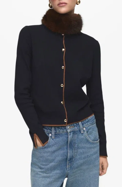 MANGO MANGO SPLIT CUFF BUTTON FRONT CARDIGAN