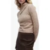 Mango Split Turtleneck Sweater In Neutral