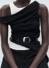 Mango Ceinture Boucle Carrée Noir - Femme - Xl -  In Black