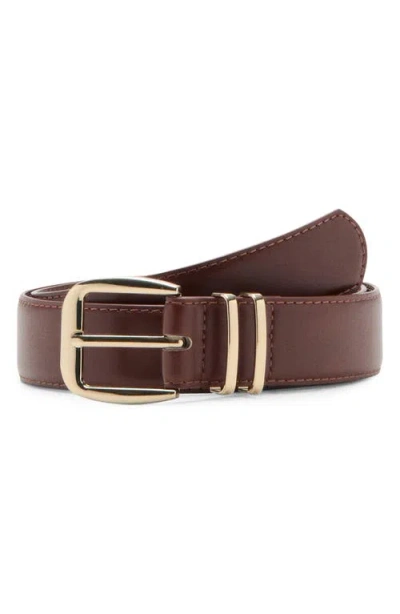 Mango Square Buckle Belt In Brown