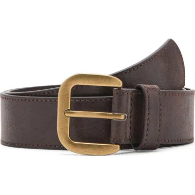 Mango Square Buckle Belt In Brown