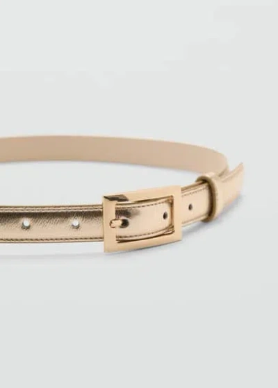 Mango Square Buckle Belt Gold