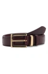 Mango Square Buckle Leather Belt In Brown