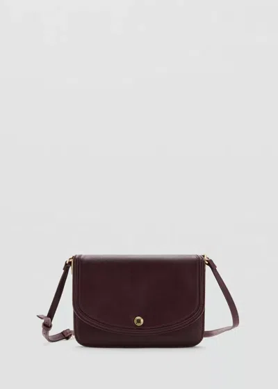 Mango Square Crossbody Bag In Burgundy
