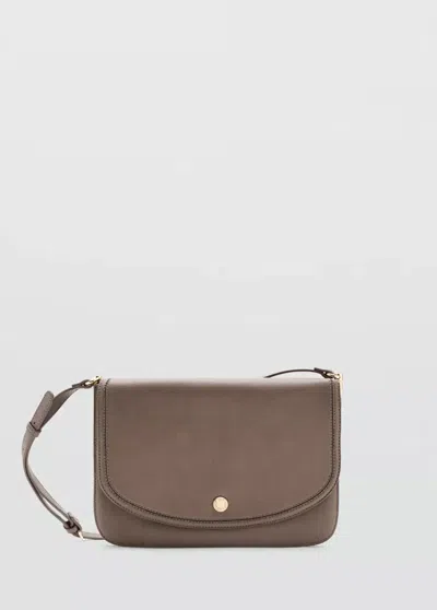 Mango Square Crossbody Bag In Light/pastel Brown