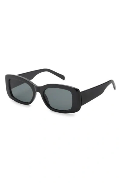 Mango Square Sunglasses In Black