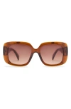 Mango Square Sunglasses In Brown