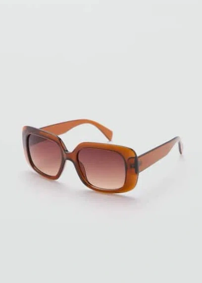 Mango Square Sunglasses Brown