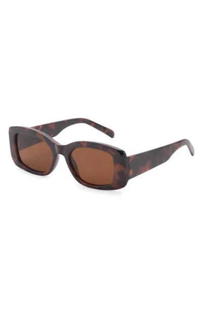 Mango Square Sunglasses In Chocolate
